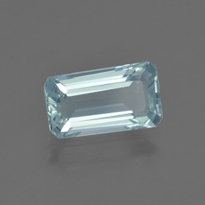 Acquamarina Celeste naturale da 1.66 ct, Taglio smeraldo, VS