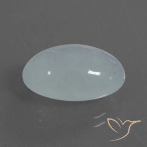 Acquamarina Bianco bluastro naturale da 9.28 ct, Ovale, Traslucido