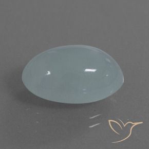 Acquamarina naturale blu da 9,63 ct, taglio ovale, traslucido