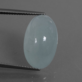 Acquamarina naturale blu da 9,92 ct, taglio ovale, traslucido