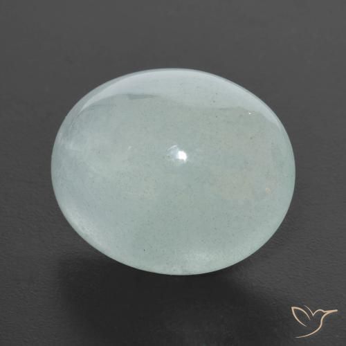 9.16ct Naturale Verde pallido Acquamarina, Ovale, Traslucido