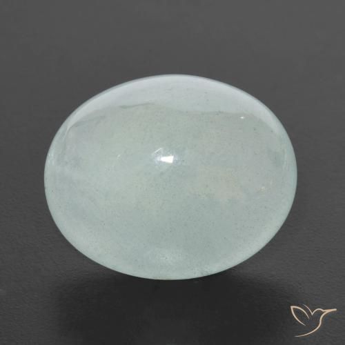 Acquamarina Verde pallido naturale da 9.16 ct, Ovale, Traslucido
