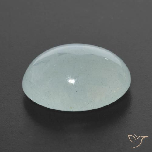 Acquamarina Verde pallido naturale da 9.16 ct, Ovale, Traslucido