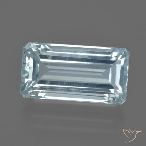 7.65ct Naturale Azzurro Acquamarina, Taglio smeraldo, VS