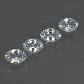 Acquamarina naturale bianco da 1,72 ct, taglio ovale, VVS-VS