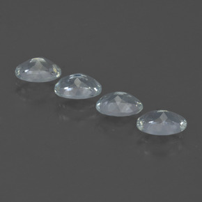Acquamarina naturale bianco da 1,72 ct, taglio ovale, VVS-VS