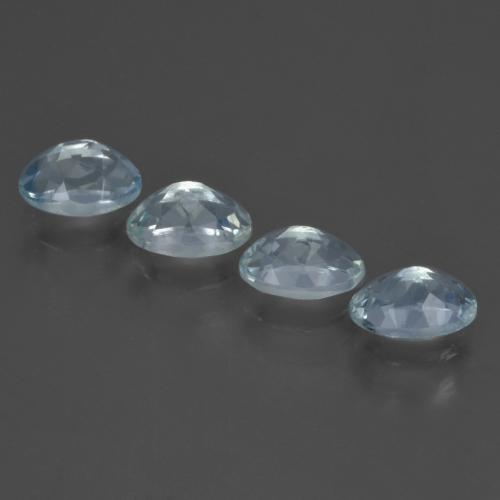 Gemme di acquamarina azzurro cielo chiaro naturale da 2,04 ct, taglio ovale, VVS-VS