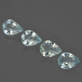 Acquamarina naturale blu da 3,26 ct, taglio a pera, VVS-VS