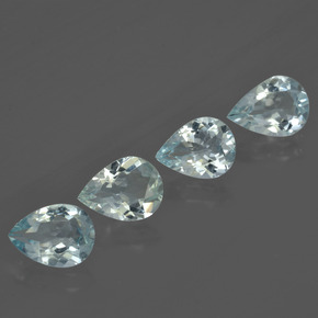 Acquamarina naturale blu da 3,26 ct, taglio a pera, VVS-VS