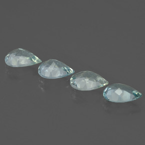Acquamarina naturale blu da 3,26 ct, taglio a pera, VVS-VS