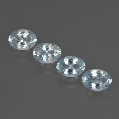 Acquamarina naturale blu da 2,96 ct, taglio ovale, VVS-VS