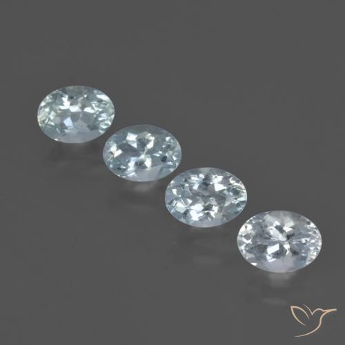 Acquamarina naturale blu da 3,09 ct, taglio ovale, VS