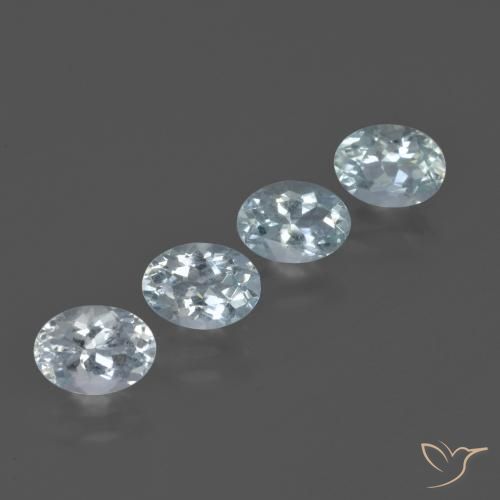 Acquamarina naturale blu da 3,09 ct, taglio ovale, VS