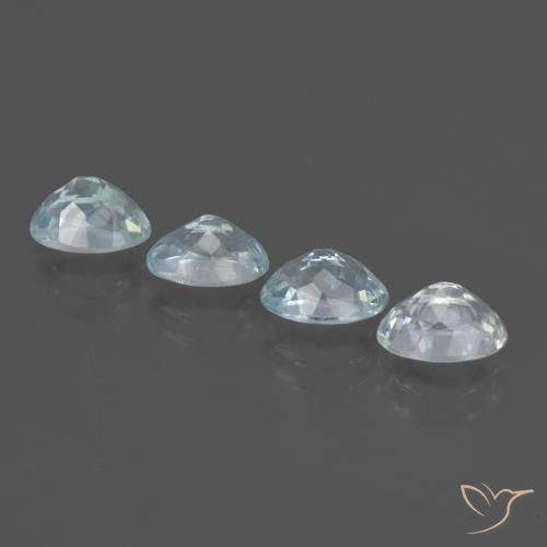 Acquamarina naturale blu da 3,09 ct, taglio ovale, VS