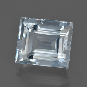Acquamarina naturale blu da 9,72 ct, baguette, VVS-VS