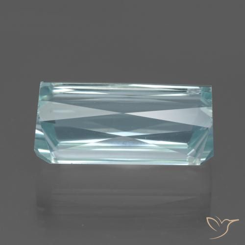 Acquamarina Azzurro acqua chiaro naturale da 13.81 ct, Ottagonale / Taglio smeraldo, VVS