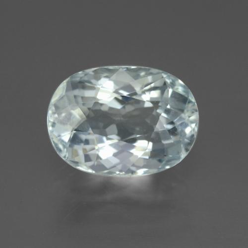 Acquamarina naturale blu da 3,10 ct, taglio ovale, VVS