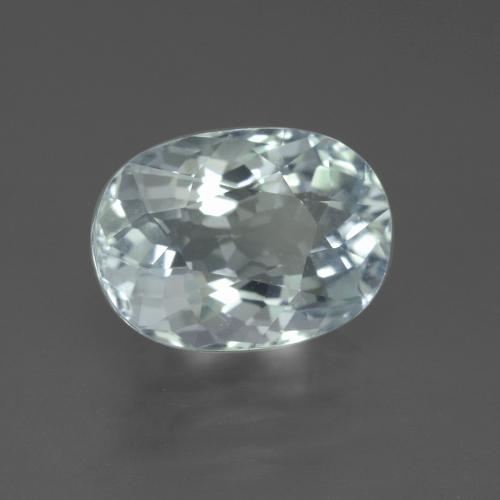 Acquamarina naturale blu da 3,10 ct, taglio ovale, VVS