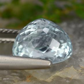 Acquamarina naturale blu da 4,23 ct, taglio ovale, VVS