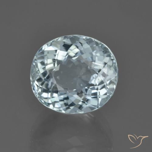 Acquamarina Blu verdastro chiaro naturale da 5.42 ct, Ovale, VS