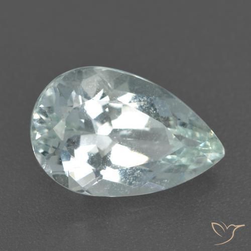 Acquamarina Azzurro-Verde naturale da 2.36 ct, Forma a pera, VS