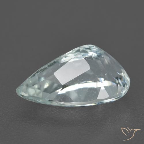 Acquamarina Azzurro-Verde naturale da 2.36 ct, Forma a pera, VS