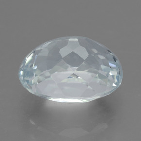 Acquamarina naturale bianco da 2,88 ct, taglio ovale, VVS-VS