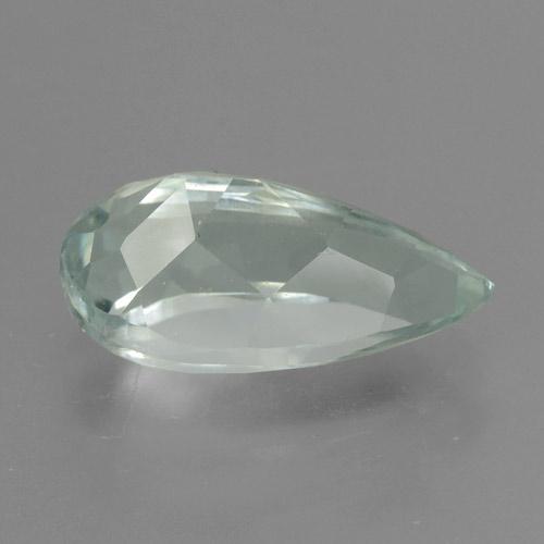 Acquamarina naturale bianco da 2,75 ct, taglio a pera, VVS