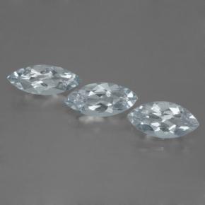 Acquamarina naturale blu da 2,89 ct, marchesa, VVS-VS