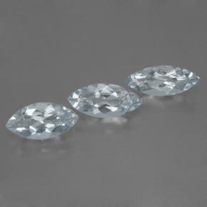 Acquamarina naturale blu da 2,89 ct, marchesa, VVS-VS