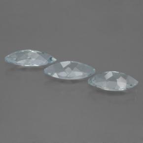 Acquamarina naturale blu da 2,89 ct, marchesa, VVS-VS
