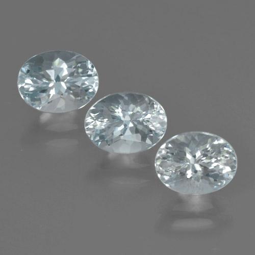 Acquamarina naturale blu da 2,93 ct, taglio ovale, VVS-VS