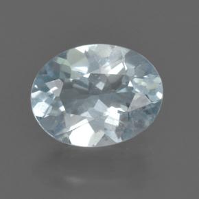 Acquamarina naturale blu da 0,85 ct, taglio ovale, VS