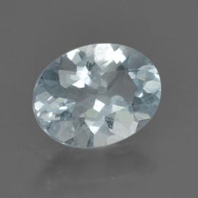 Acquamarina naturale blu da 0,85 ct, taglio ovale, VS