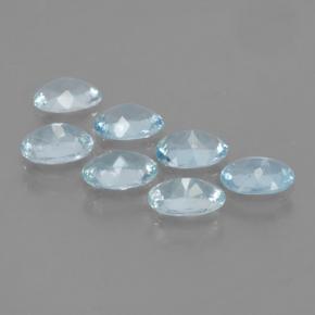 Gemme di acquamarina azzurro naturale da 3,28 ct, taglio ovale, VS
