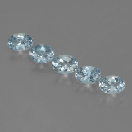 Acquamarina naturale blu da 1,81 ct, taglio ovale, VS