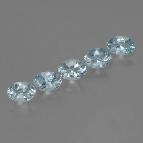 Acquamarina naturale blu da 1,81 ct, taglio ovale, VS
