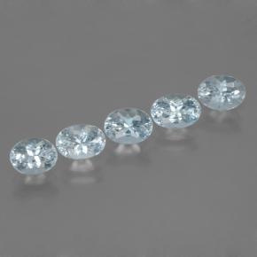 Acquamarina naturale blu da 2,72 ct, taglio ovale, VS