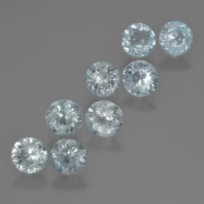 Acquamarina naturale blu da 3,18 ct, taglio rotondo, VS