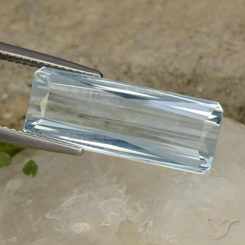 10.38ct Naturale Azzurro Acquamarina, Taglio smeraldo, VVS