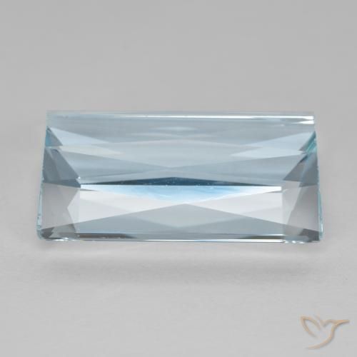 Acquamarina Azzurro naturale da 10.58 ct, Taglio a baguette, VVS