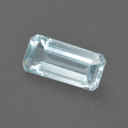 Acquamarina naturale blu da 1,11 ct, taglio smeraldo, VS-SI