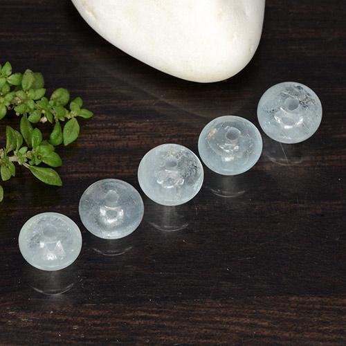 Gemme di Acquamarina Celeste chiaro naturale da 6.21 ct, Forma fantasia, Traslucido