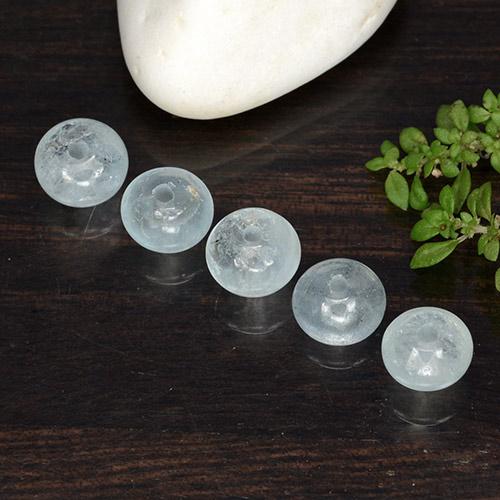 Gemme di Acquamarina Celeste chiaro naturale da 6.21 ct, Forma fantasia, Traslucido