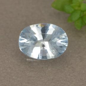 Acquamarina naturale blu da 0,38 ct, taglio ovale, VS-SI
