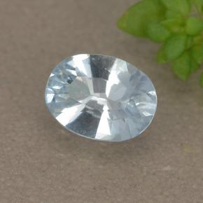 Acquamarina naturale blu da 0,38 ct, taglio ovale, VS-SI