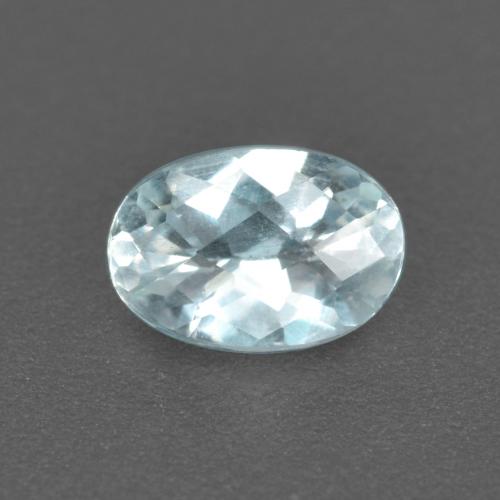 Acquamarina naturale blu da 0,43 ct, taglio ovale, VS
