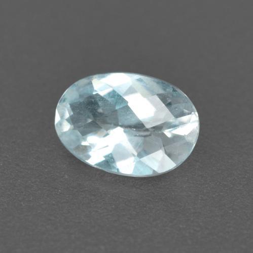Acquamarina naturale blu da 0,43 ct, taglio ovale, VS