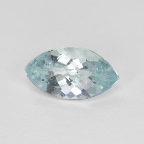 Acquamarina Celeste naturale da 0.73 ct, Taglio marquise, VS