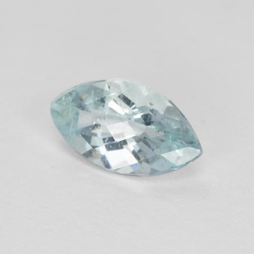 Acquamarina Celeste naturale da 0.73 ct, Taglio marquise, VS